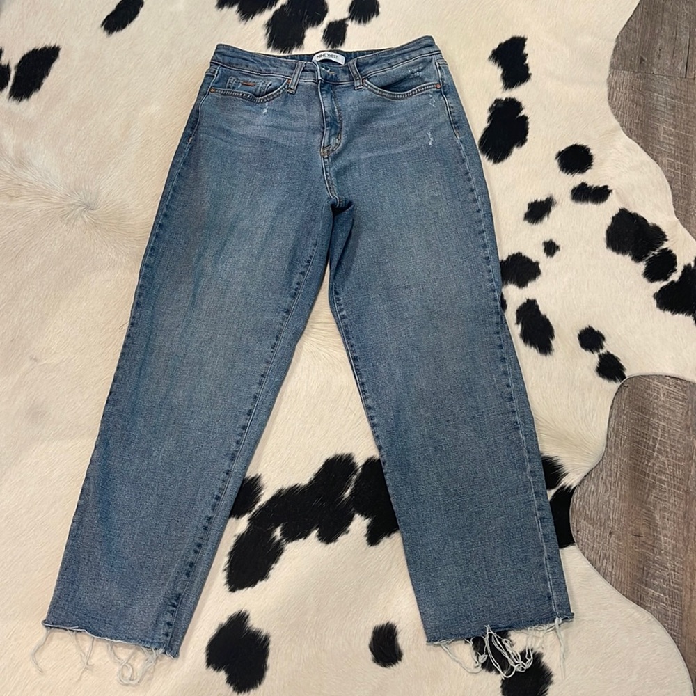 Nine West Size 8 High Rise Straight Ankle Jeans